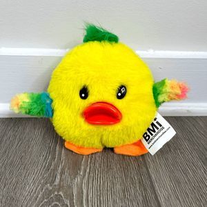 BMI Merchandise Plush Chicken Rainbow hands Hard Orange Beak